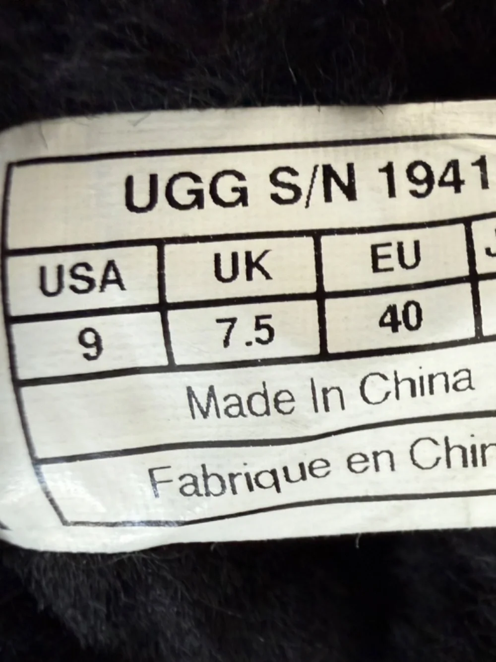 UGG Australia Joslyn Black Suede Fur Cuff Wedge Boots Sz 9, Wear Up or Down Sz 9